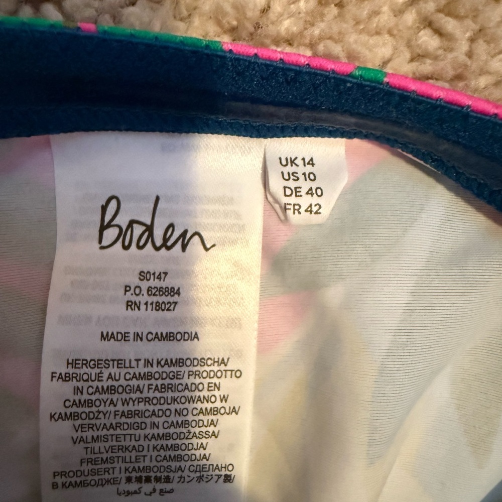 Boden Multicolor Tropical Print Swimsuit - Picture 3 of 3